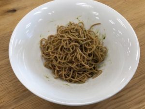 ベースヌードル×S&Bサヴァ缶とオリーブオイルのパスタソース